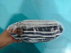 Lekesping Waterproof Beach Bag for Women - Tote Bags with Zip and Pocket, 35l Fldable Travel Tote Bag with Shoe Compartment, Enhanced with Bottom Elastic Strap (Striped)