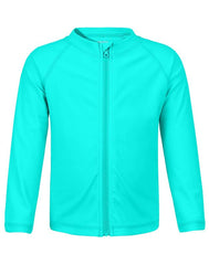 Boys Toddler Rash Guard Long Sleeve UPF 50+ Sun Protection Lightweight Swim Shirt for Baby Kids(Light Green,12-18M)
