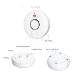 SINGCALL Water Leak Detectors for Home, Water Sensor Alarm Leak Detectors, Water Sensor with High Decibel Alarm Volume (Up to 120dB), 2-Pack, APE170
