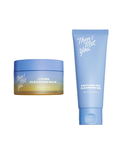 Then I Met You The Cleansing Duo Set with Living Cleansing Balm Oil Cleanser & Soothing Tea Cleansing Gel Water Cleanser