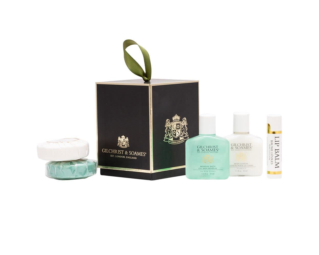 Gilchrist & Soames English Spa Essentials Kit - Luxury Hotel Toiletries and Personal Care, TSA Approved, For Travel and Gifting, Paraben Free, Sea Grass and Lily Fragrance