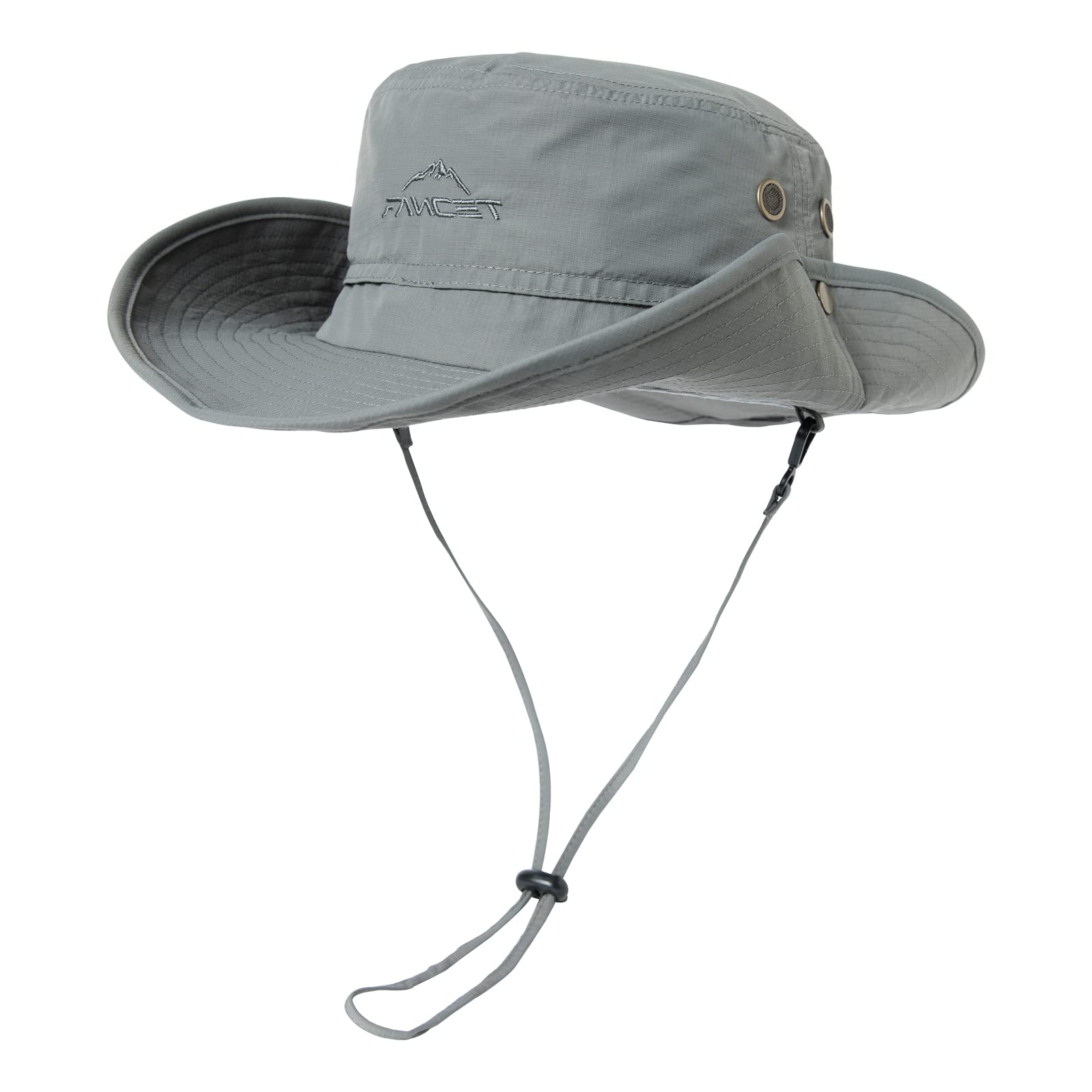 Comhats UPF 50 Sun Hats Wide Brim Summer Safari Hat Fishing Hiking Boonie Hats for Men Waterproof Light Grey X-Large XX-Large XL XXL Oversize