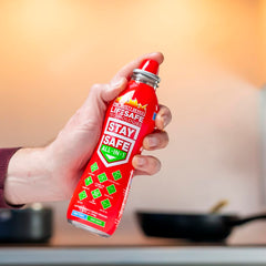 LifeSafe Technologies StaySafe All-in-1 Portable Fire Extinguisher, Compact Fire Spray Easy to use on 10 Types of Fires, Non-Toxic & Eco-Friendly