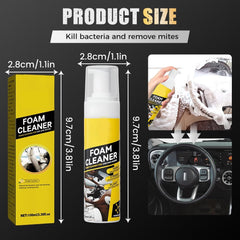 Multipurpose Foam Cleaner Spray, 2025 New Multi-Functional Car Magic Foam Cleaner, Leather Decontamination, All-Purpose Household Cleaners for Car and Kitchen (1, 100ML)