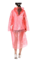 MDAIRC 10 pcs Rain Ponchos, for Ocean Park Hiking Travel Concerts, Thick Emergency Waterproof Disposable with Drawstring Hood Raincoat Random colors