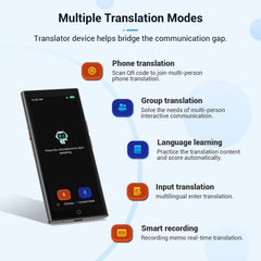 Language Translator Device 2025, 139 Languages AI Offline/Group/Phone Translation Device Two Way Real-Time Voice Translator Device with 5.5" Screen,Upgraded Chip for Travel Business Learning (Black)