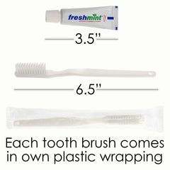 Moda West 4 Hygiene Kits - Toiletry Kit with Oral Care and Grooming Essentials, Featuring: Travel Size 9 Pc Kit