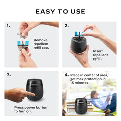 Thermacell Mosquito Repellent E-Series Rechargeable Repeller; Patio Shield 20’ Mosquito Protection Zone; Includes 36-Hr Repellent Refill; No Flame or Scent; Bug Spray and Bug Zapper Alternative