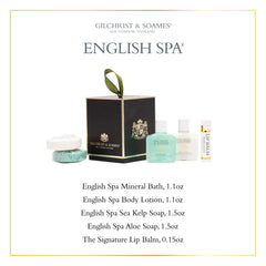 Gilchrist & Soames English Spa Essentials Kit - Luxury Hotel Toiletries and Personal Care, TSA Approved, For Travel and Gifting, Paraben Free, Sea Grass and Lily Fragrance