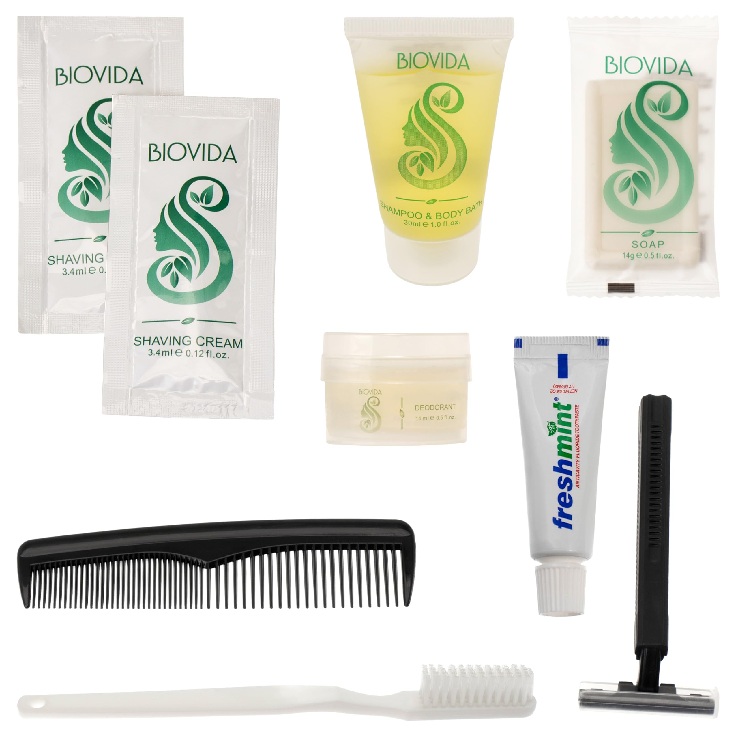 Moda West 4 Hygiene Kits - Toiletry Kit with Oral Care and Grooming Essentials, Featuring: Travel Size 9 Pc Kit