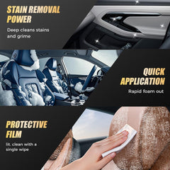 Multipurpose Foam Cleaner Spray, 2025 New Multi-Functional Car Magic Foam Cleaner, Leather Decontamination, All-Purpose Household Cleaners for Car and Kitchen (1, 100ML)