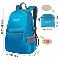 G4Free 20L Lightweight Packable Backpack Travel Hiking Daypack Foldable