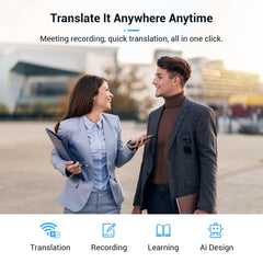 Language Translator Device 2025, 139 Languages AI Offline/Group/Phone Translation Device Two Way Real-Time Voice Translator Device with 5.5" Screen,Upgraded Chip for Travel Business Learning (Black)