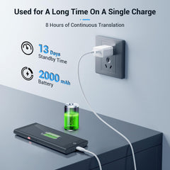 Language Translator Device 2025, 139 Languages AI Offline/Group/Phone Translation Device Two Way Real-Time Voice Translator Device with 5.5" Screen,Upgraded Chip for Travel Business Learning (Black)