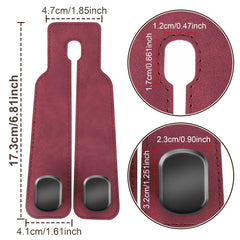Amelity Car Headrest Hooks for Purses and Bags, 2 Pack (Red)