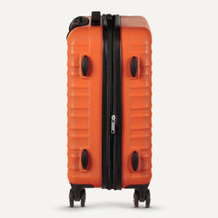 Amazon Basics 21" Hardside Carry-On Luggage, Hardshell Suitcase With Wheels, Expandable For Up to 25% More Space, With Scratch-Resistant Surface, Four Multi-directional Wheels, Orange