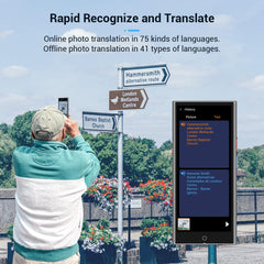 Language Translator Device 2025, 139 Languages AI Offline/Group/Phone Translation Device Two Way Real-Time Voice Translator Device with 5.5" Screen,Upgraded Chip for Travel Business Learning (Black)