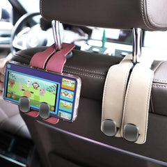 Amelity Car Headrest Hooks for Purses and Bags, 2 Pack (Red)